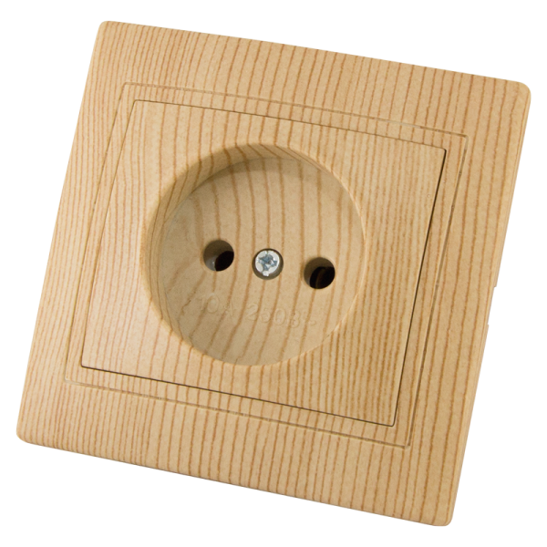 ЭКО таймыр Розетка в рамку с/у, 1 гнездо, б/з, 10А, 230В, IP20, сосна. SQ1814-0211